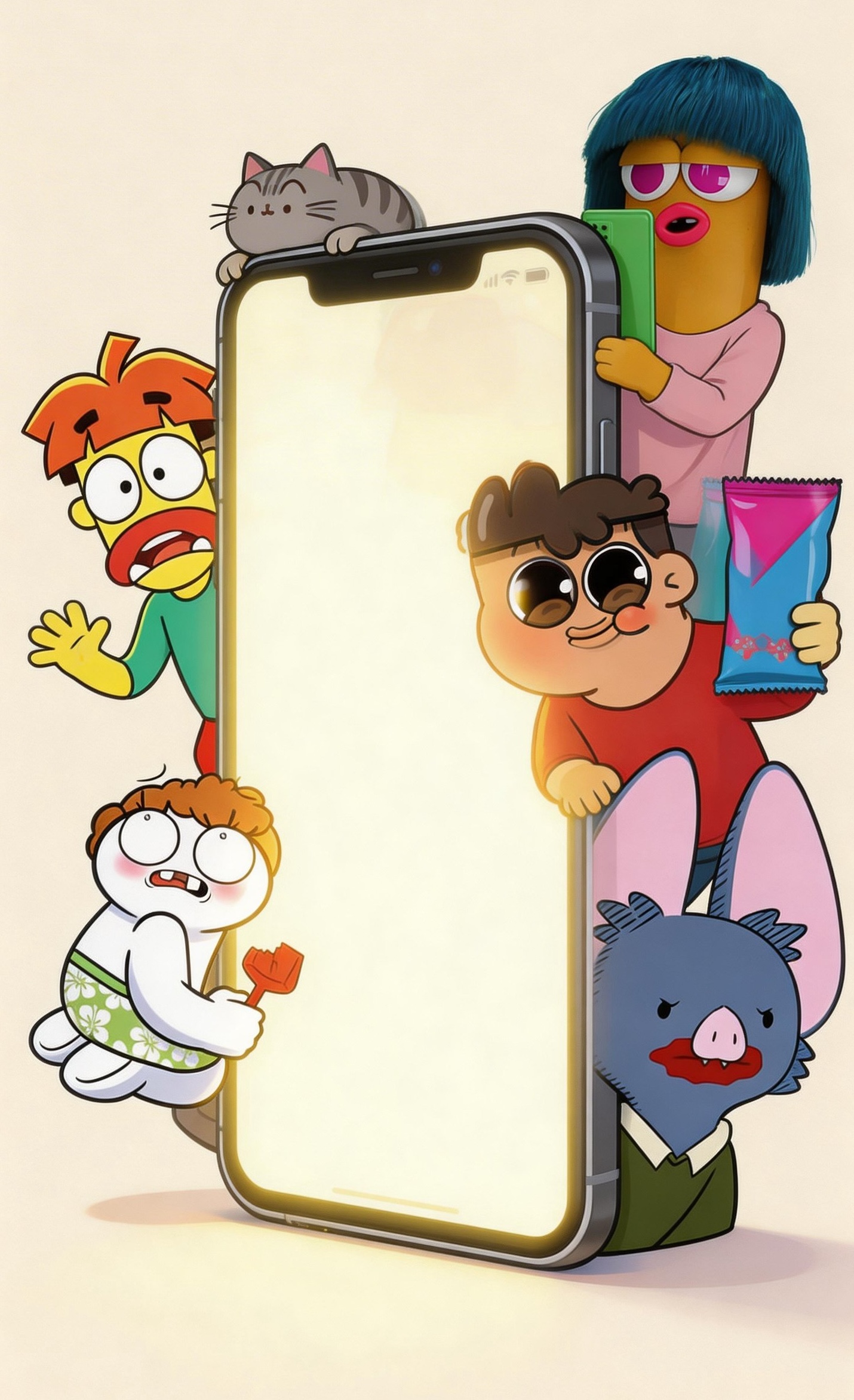 Characters with brand products